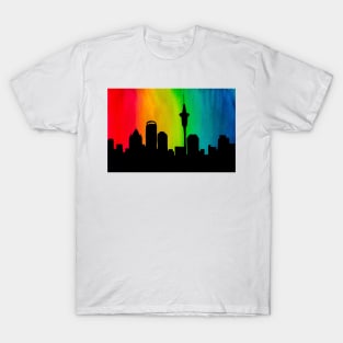 Auckland Skyline - Pride Rainbow T-Shirt